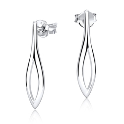 Contemporary Style Drop Silver Earring STS-3378